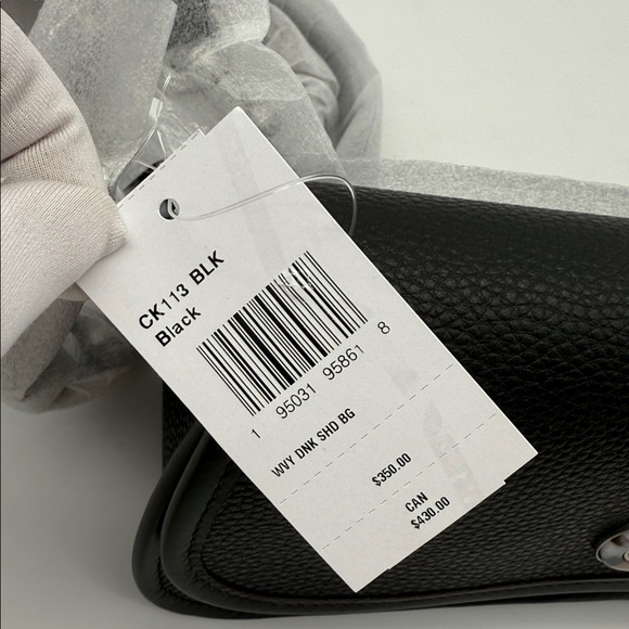 Coach Wavy Dinky Crossbody Shoulder Bag In Coachtopia Leather Black - Picture 10 of 16